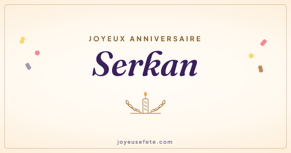 Image « Joyeux anniversaire Serkan » au format large