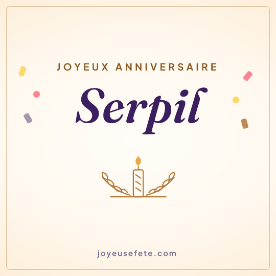 Image carrée « Joyeux anniversaire Serpil » pour WhatsApp