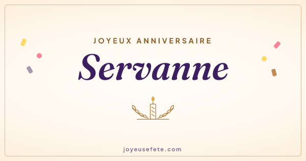 Image « Joyeux anniversaire Servanne » au format large