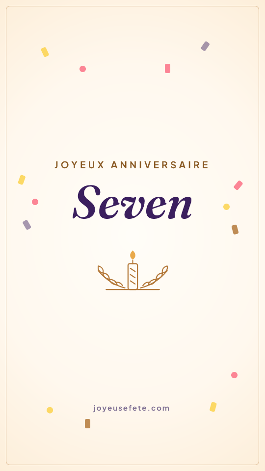 Image « Joyeux anniversaire Seven » au format story