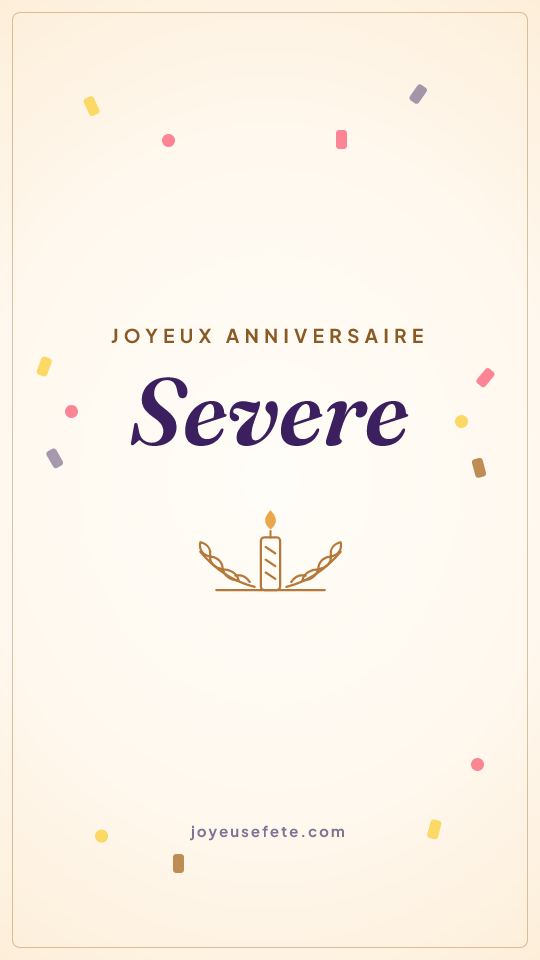 Image « Joyeux anniversaire Severe » au format story