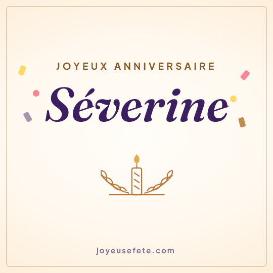 Image carrée « Joyeux anniversaire Séverine » pour WhatsApp