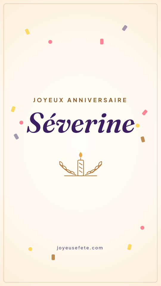 Image « Joyeux anniversaire Séverine » au format story
