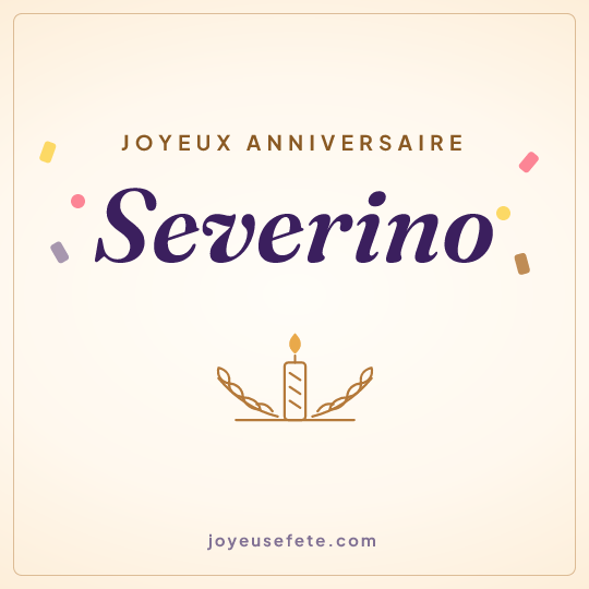 Image carrée « Joyeux anniversaire Severino » pour WhatsApp