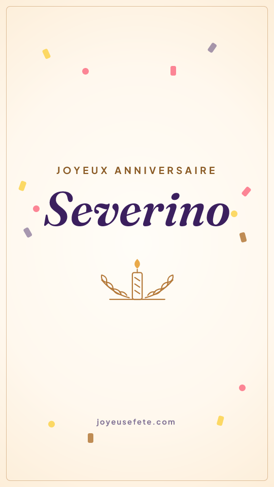 Image « Joyeux anniversaire Severino » au format story