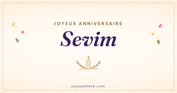 Image « Joyeux anniversaire Sevim » au format large