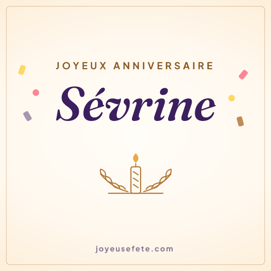 Image carrée « Joyeux anniversaire Sévrine » pour WhatsApp