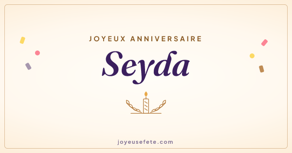 Image « Joyeux anniversaire Seyda » au format large