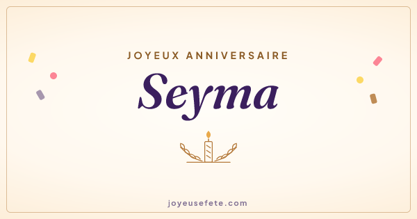 Image « Joyeux anniversaire Seyma » au format large