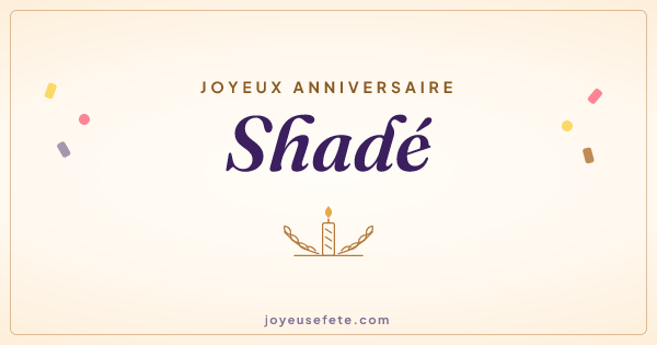 Image « Joyeux anniversaire Shadé » au format large