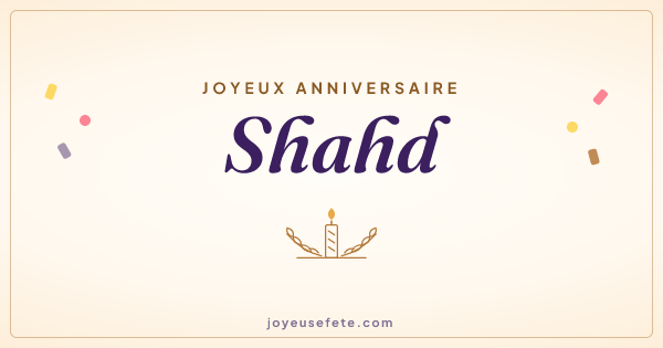Image « Joyeux anniversaire Shahd » au format large