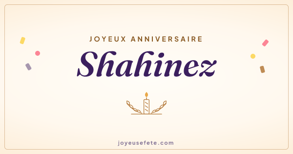 Image « Joyeux anniversaire Shahinez » au format large