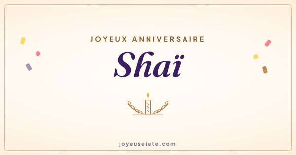 Image « Joyeux anniversaire Shaï » au format large