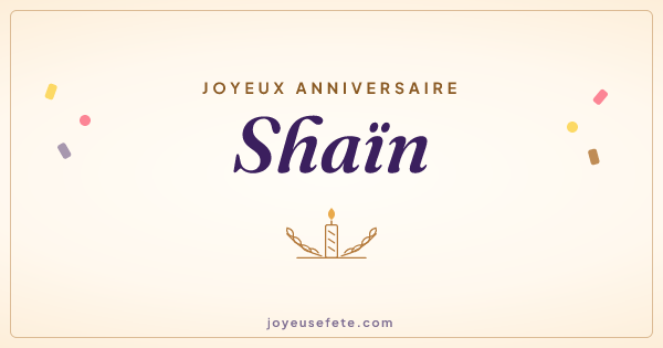 Image « Joyeux anniversaire Shaïn » au format large
