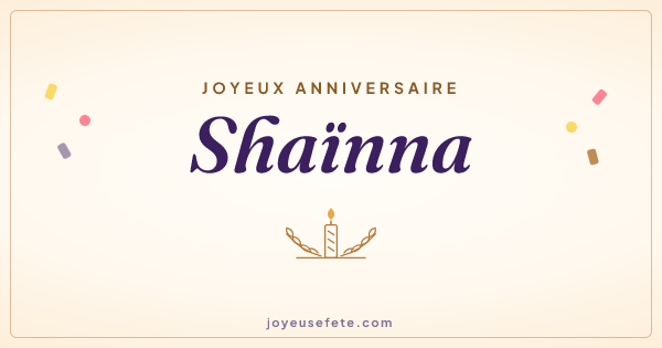 Image « Joyeux anniversaire Shaïnna » au format large