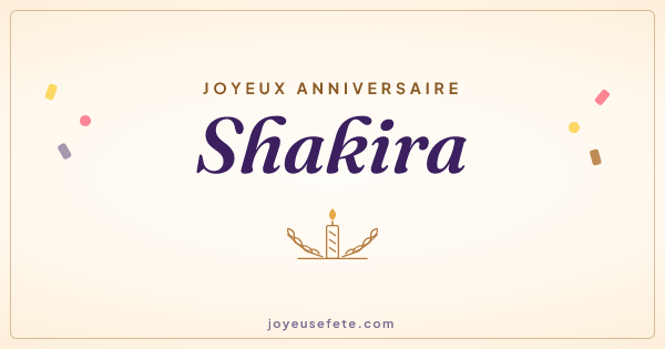 Image « Joyeux anniversaire Shakira » au format large