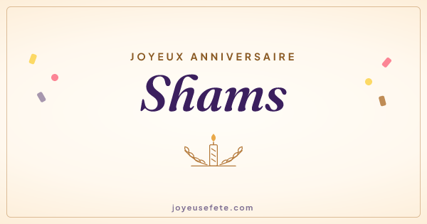 Image « Joyeux anniversaire Shams » au format large