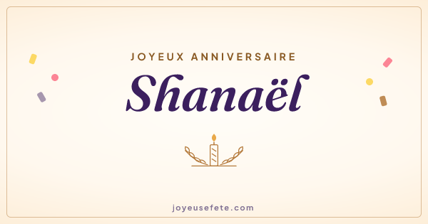 Image « Joyeux anniversaire Shanaël » au format large