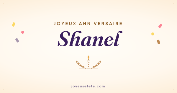 Image « Joyeux anniversaire Shanel » au format large