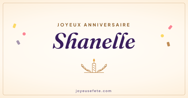 Image « Joyeux anniversaire Shanelle » au format large