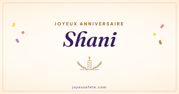 Image « Joyeux anniversaire Shani » au format large