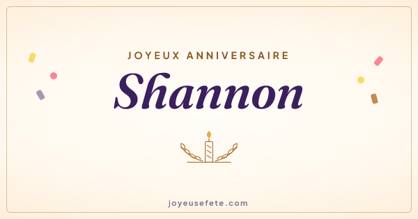 Image « Joyeux anniversaire Shannon » au format large