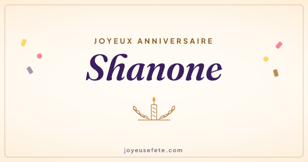 Image « Joyeux anniversaire Shanone » au format large