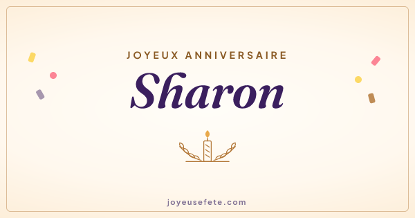Image « Joyeux anniversaire Sharon » au format large