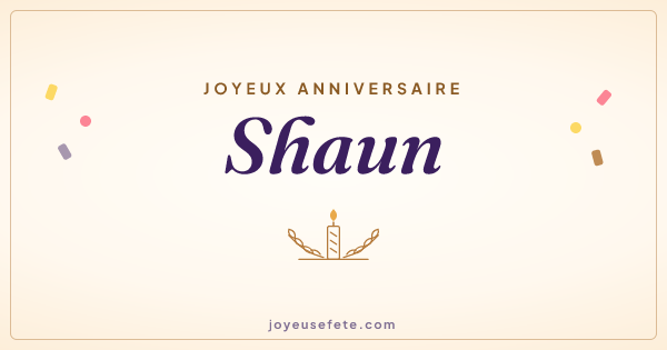 Image « Joyeux anniversaire Shaun » au format large