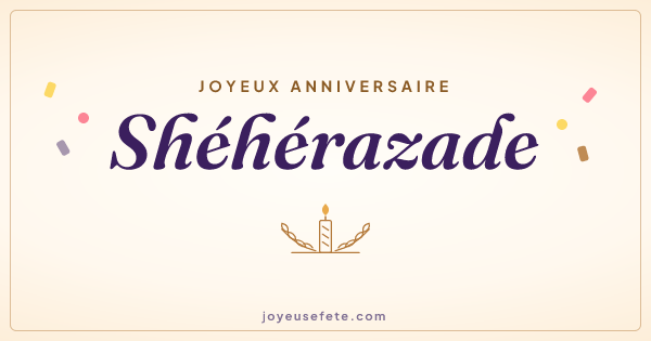 Image « Joyeux anniversaire Shéhérazade » au format large