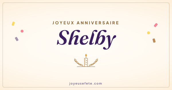 Image « Joyeux anniversaire Shelby » au format large