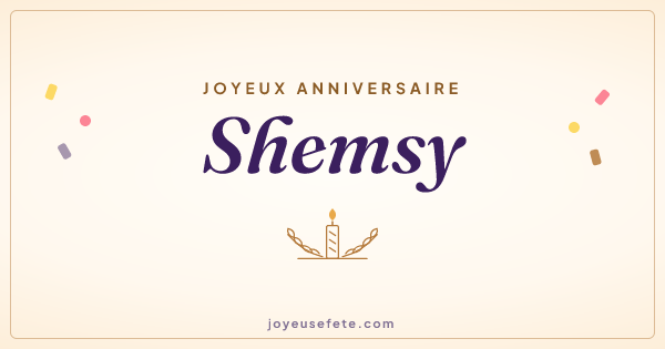 Image « Joyeux anniversaire Shemsy » au format large