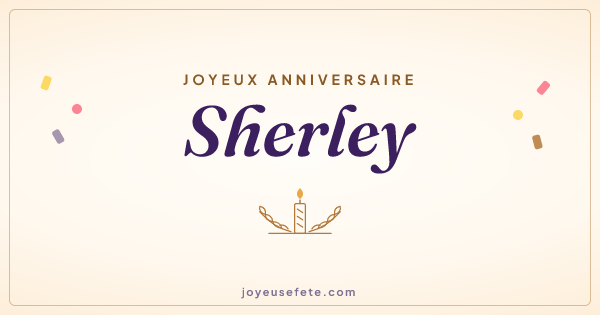 Image « Joyeux anniversaire Sherley » au format large