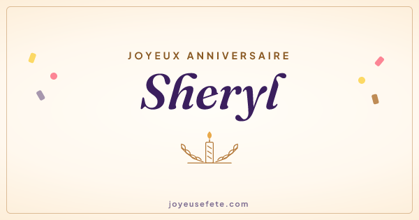 Image « Joyeux anniversaire Sheryl » au format large