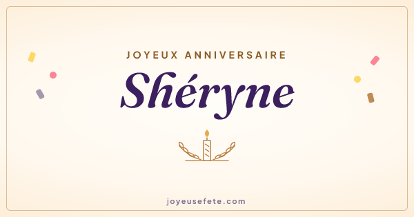 Image « Joyeux anniversaire Shéryne » au format large
