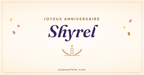 Image « Joyeux anniversaire Shyrel » au format large