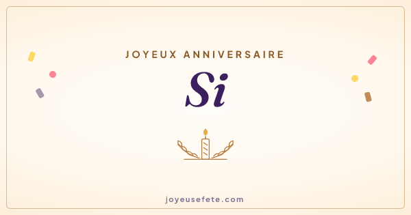 Image « Joyeux anniversaire Si » au format large