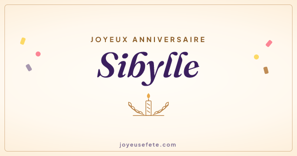 Image « Joyeux anniversaire Sibylle » au format large