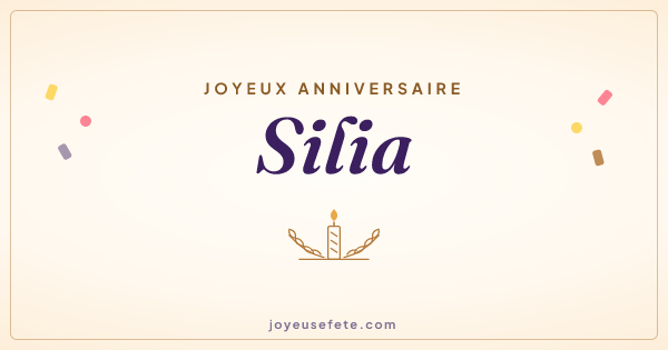 Image « Joyeux anniversaire Silia » au format large