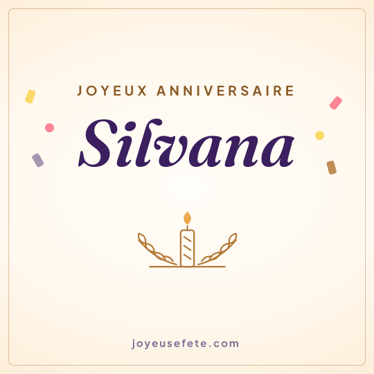 Image carrée « Joyeux anniversaire Silvana » pour WhatsApp
