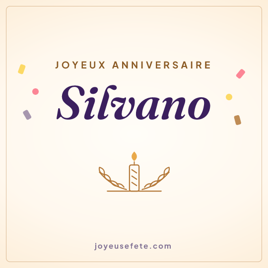 Image carrée « Joyeux anniversaire Silvano » pour WhatsApp