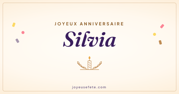 Image « Joyeux anniversaire Silvia » au format large