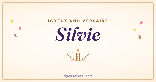 Image « Joyeux anniversaire Silvie » au format large