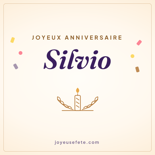 Image carrée « Joyeux anniversaire Silvio » pour WhatsApp