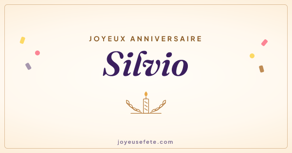 Image « Joyeux anniversaire Silvio » au format large