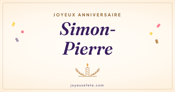 Image « Joyeux anniversaire Simon-Pierre » au format large