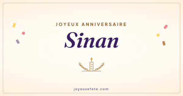 Image « Joyeux anniversaire Sinan » au format large