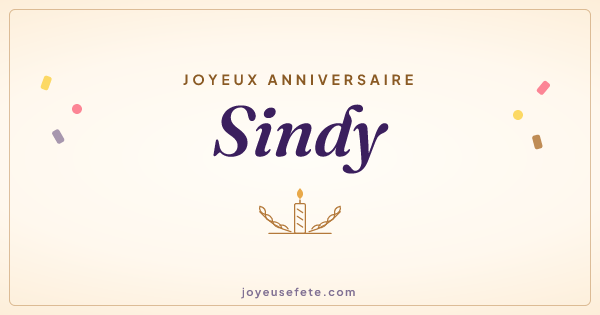 Image « Joyeux anniversaire Sindy » au format large