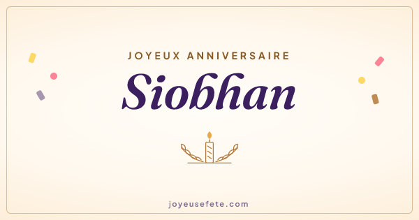 Image « Joyeux anniversaire Siobhan » au format large