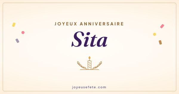 Image « Joyeux anniversaire Sita » au format large